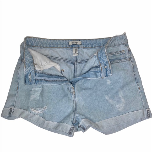 Forever 21 High Waisted Light Distressed Shorts - Picture 2 of 5